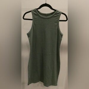 Women's Sleeveless Dress - Olive Green